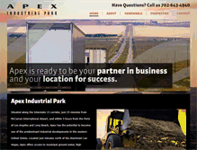 Tablet Screenshot of apexindustrialpark.com